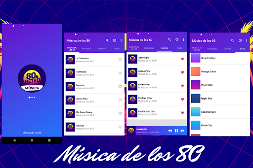 Android application Música de los 80 y 90 Ingles screenshort