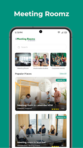 Android application Meeting Roomz screenshort