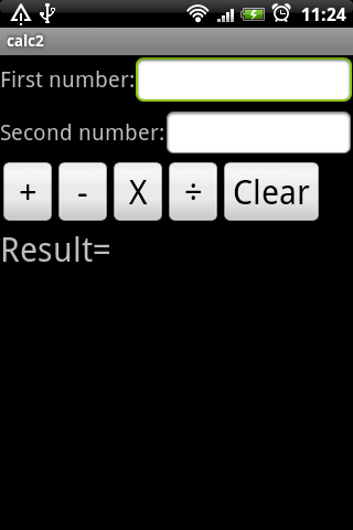 Android application Simple Calculator screenshort