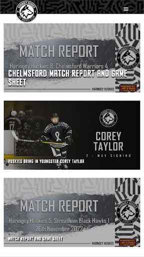 Android application Haringey Huskies App screenshort