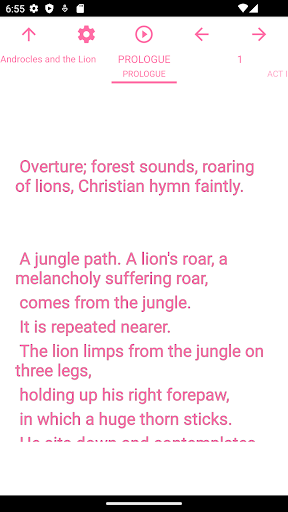 Android application Book: Androcles and the Lion screenshort