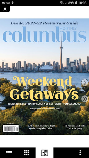 Screenshot of Columbus Monthly eNewspaper