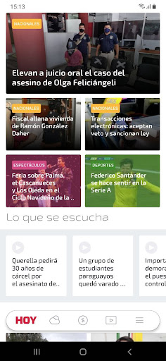 Android application Hoy screenshort