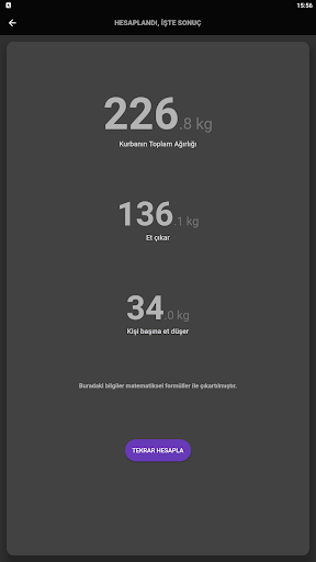 Kurbanlık Kilo Hesaplama PRO Screen 3