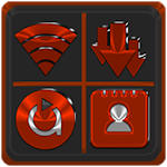 Cover Image of Descargar Red Orange Icon Pack  APK