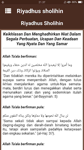 Riyadhus Sholihin and Terjemah