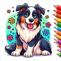 Border Collie Lovely Coloring