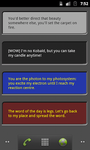 Android application Daily pick up lines screenshort