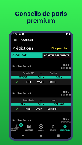 Aperçu de l'application