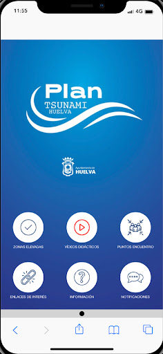 Android application Plan Tsunami Huelva screenshort
