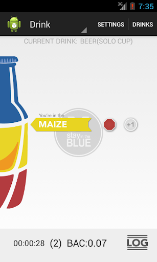 Android application Stay in the Blue screenshort
