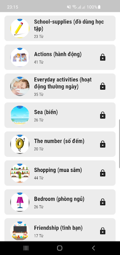 Android application Vocabulary English 2 screenshort