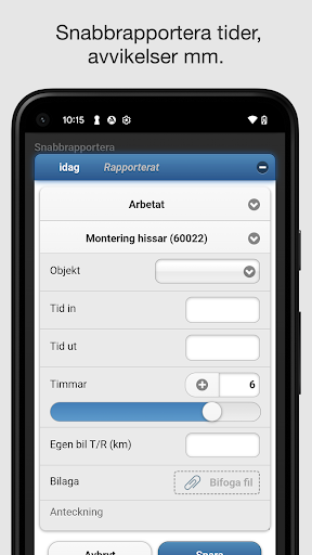 Chronox Tidrapportering Screen 2
