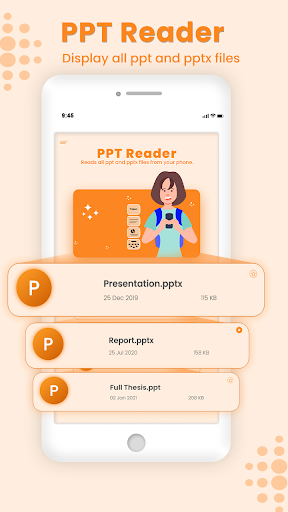 Android application PPT Viewer: Reads PPTX screenshort