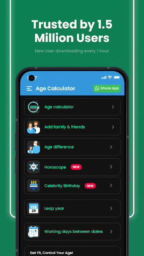 Screenshot of Age Calculator & Horoscope App