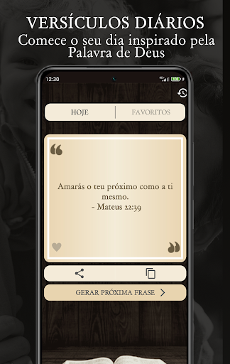Android application Frases Bíblicas Diárias screenshort