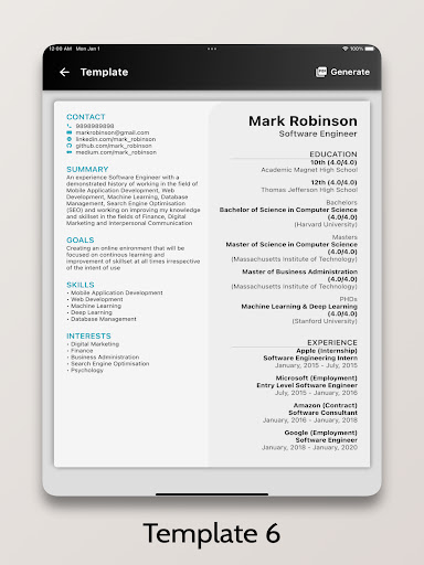 Screenshot of Resume+ - CV Generator