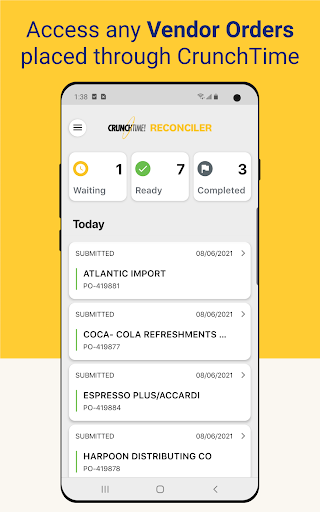 Android application Crunchtime Reconciler screenshort