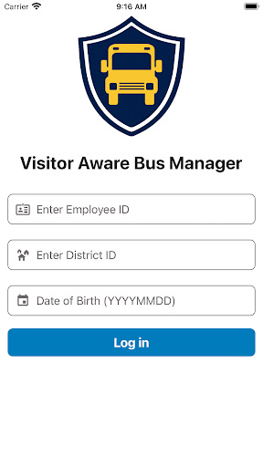 Visitor Aware Bus Manager Screen 3