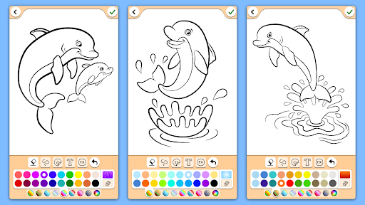 Dolphins coloring pages  screenshots 6
