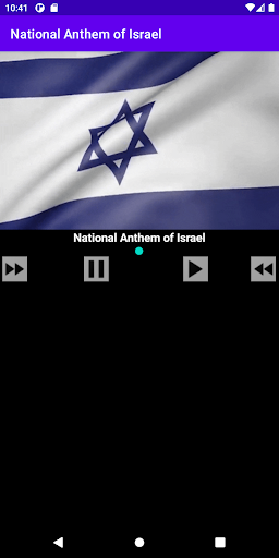 Android application National Anthem of Israel screenshort