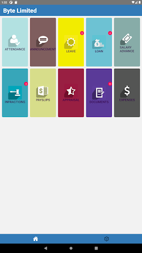 Android application Byte ERP screenshort