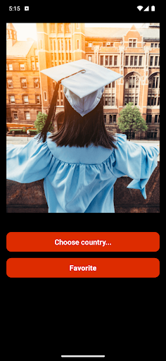 Android application MyUniversity screenshort