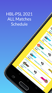 HBL-PSL 2021 schedule PSL 6 Schedule Apk app for Android 4