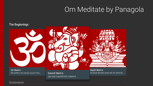 Screenshot of OM Meditate for TV