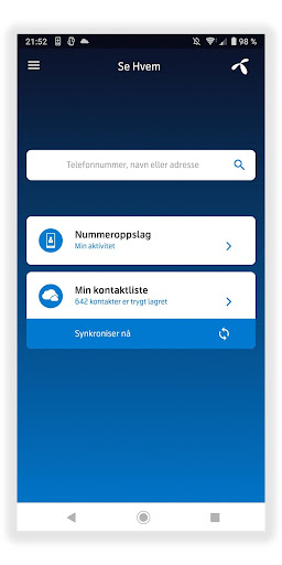 Android application Se Hvem screenshort