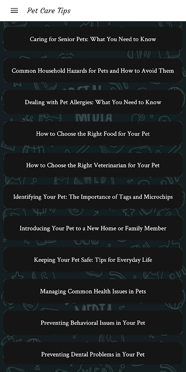 Pet Care Tips - 1.1 - (Android)