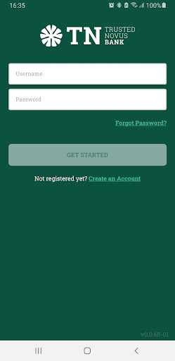 Android application Trusted Novus Bank Cards screenshort