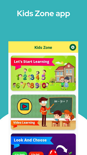 Android application Kids Zone PreSchool Learn App screenshort