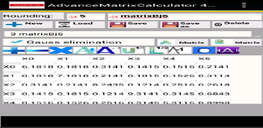 Android application Advanced Matrix Calculator screenshort