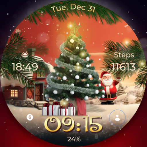 G058 Christmas Tree Watch Face Logo