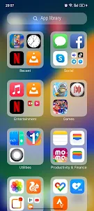 iOS 17 Launcher with App Lock