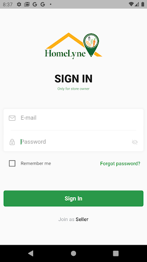 Android application HomeLyne Seller screenshort