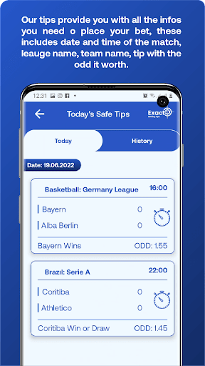 Exact VIP Betting Tip App Screen 2