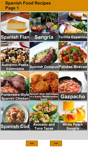 Android application Spanish Food : Offline Recipes screenshort