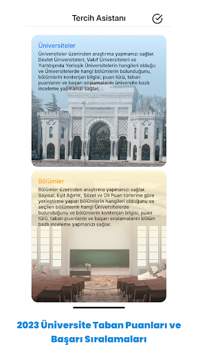 Android application Tercih Asistanı screenshort
