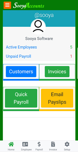 Sooya Accounts Screen 2