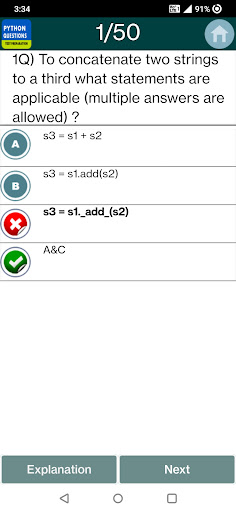 Python Practice Test Screen 3