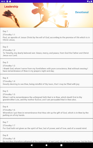 Leadership Devotional Screenshot