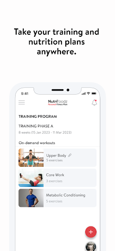 Nutrifoodz Fitness Plan Screen 2