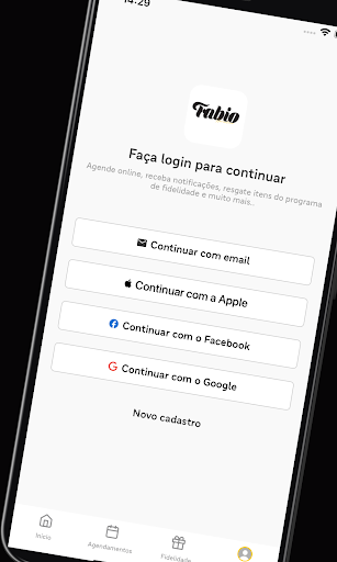 Android application Barbearia Fábio Herculano screenshort