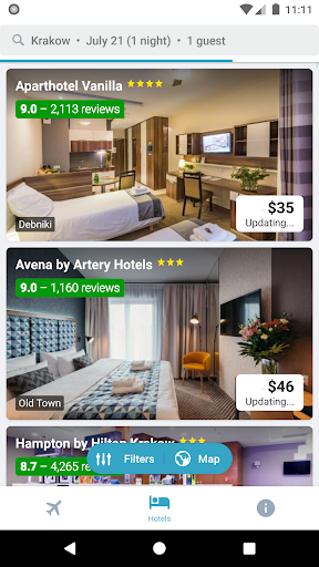 Android application FlyGO Travel screenshort