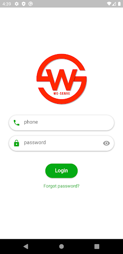 Android application Weserve Rider screenshort