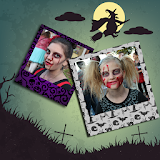 Halloween photo collage icon