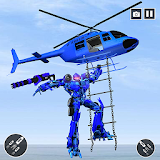 Police Helicopter Robot Transformation icon