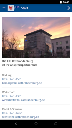 Android application IHK Ostbrandenburg screenshort